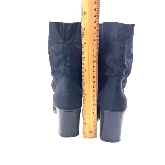 Armando Pollini Vintage Sock Boots 70s Go Go Style Black stretch Size 39 EUR / 8 - Picture 2 of 11